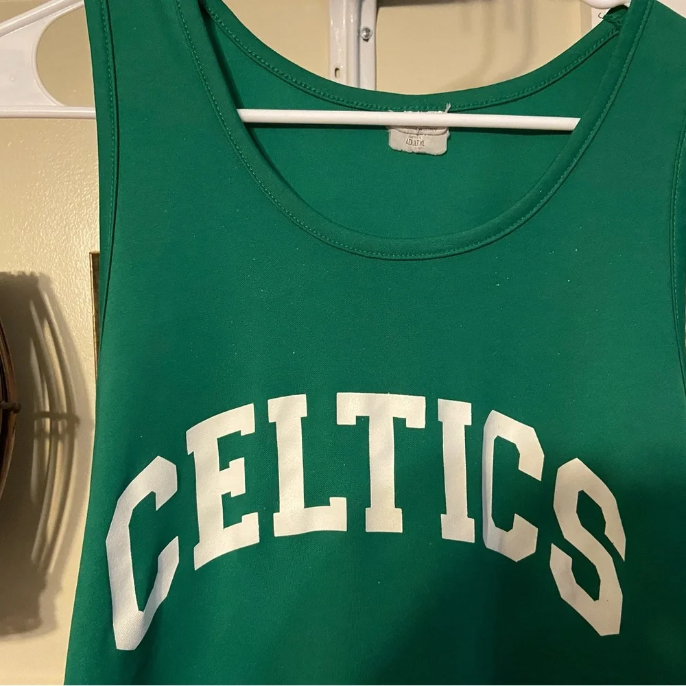 Augusta Sportswear Green Celtics Tank Top with White Lettering - Picture 2 of 5